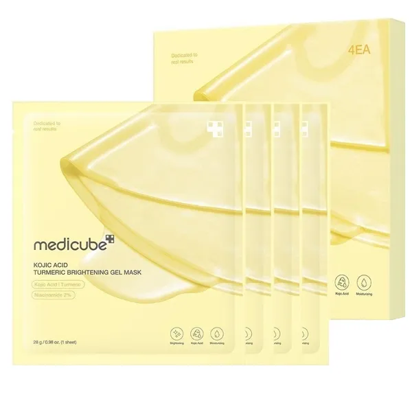 Mascarilla Facial Medicube Kojic Acid Turmeric Brightening Gel - 4 Unidades