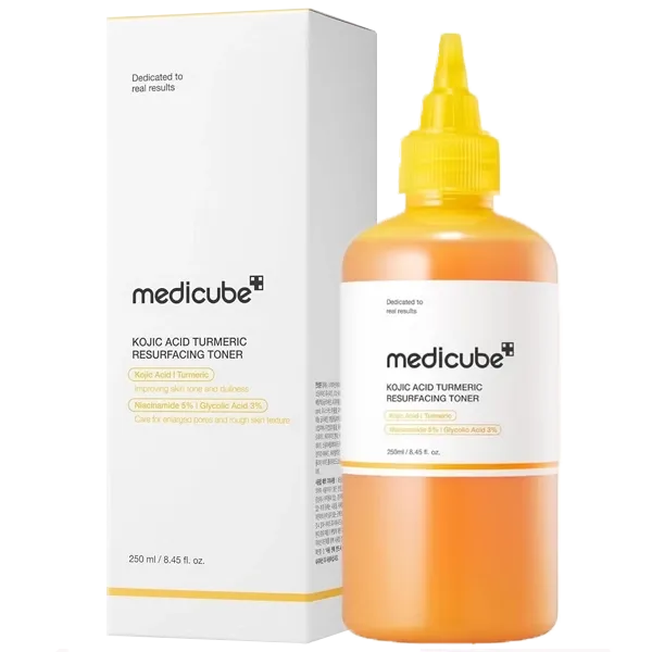 Tónico Facial Medicube Kojic Acid Turmeric Resurfacing Toner de 250 ml