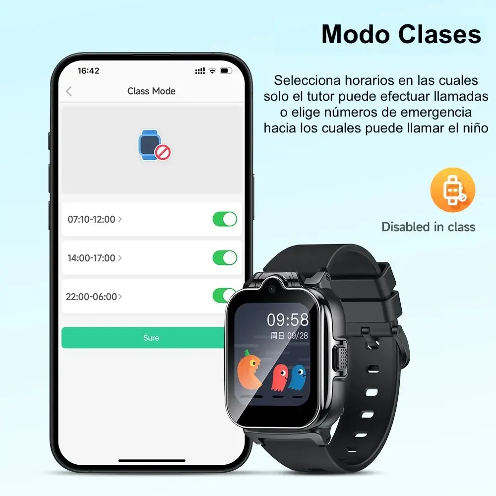 RELOJ INTELIHENTE P/NINOS NEGRO Y104 HOCO
