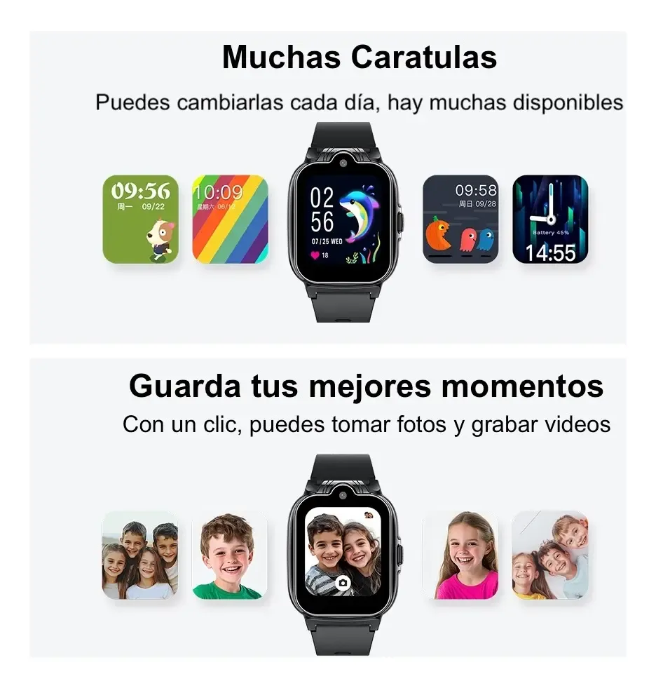 RELOJ INTELIHENTE P/NINOS NEGRO Y104 HOCO