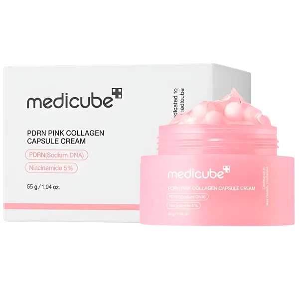 Crema Facial Hidratante Medicube PDRN Pink Collagen Capsule Cream de 55 g