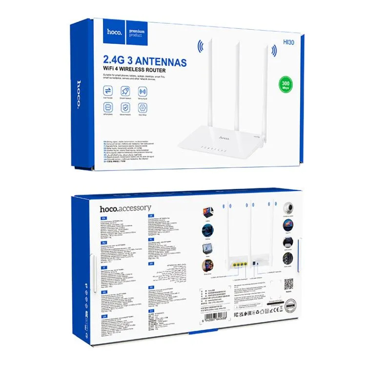 ROUTER WIFI4 BLANCO HI30 HOCO