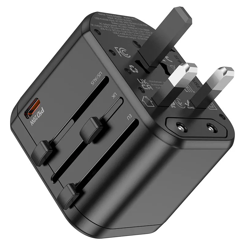 ADAPTADOR UNIVERSAL AC15 NEGRO HOCO