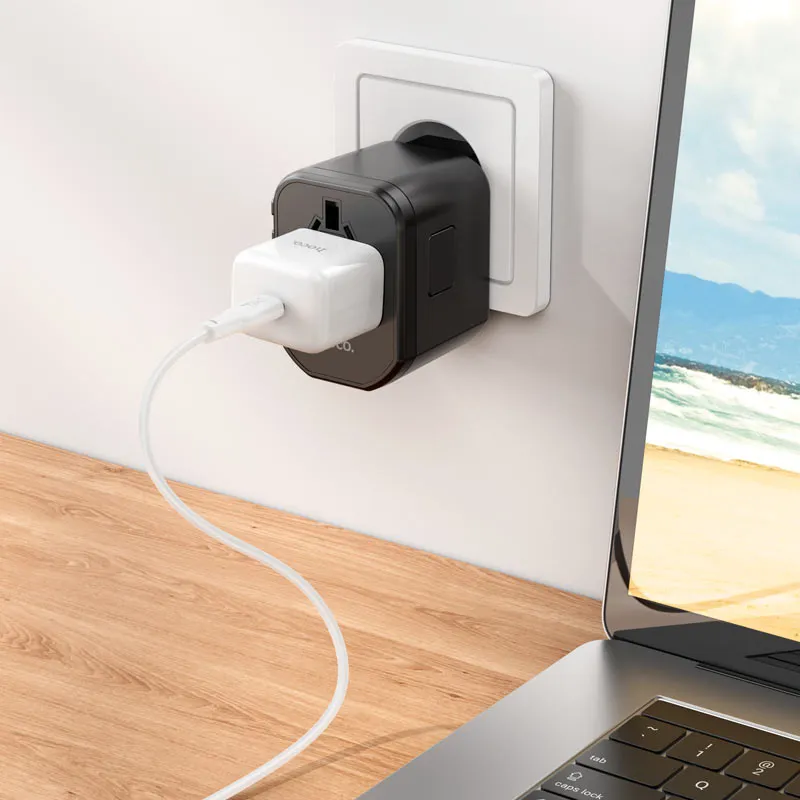 ADAPTADOR UNIVERSAL AC15 NEGRO HOCO