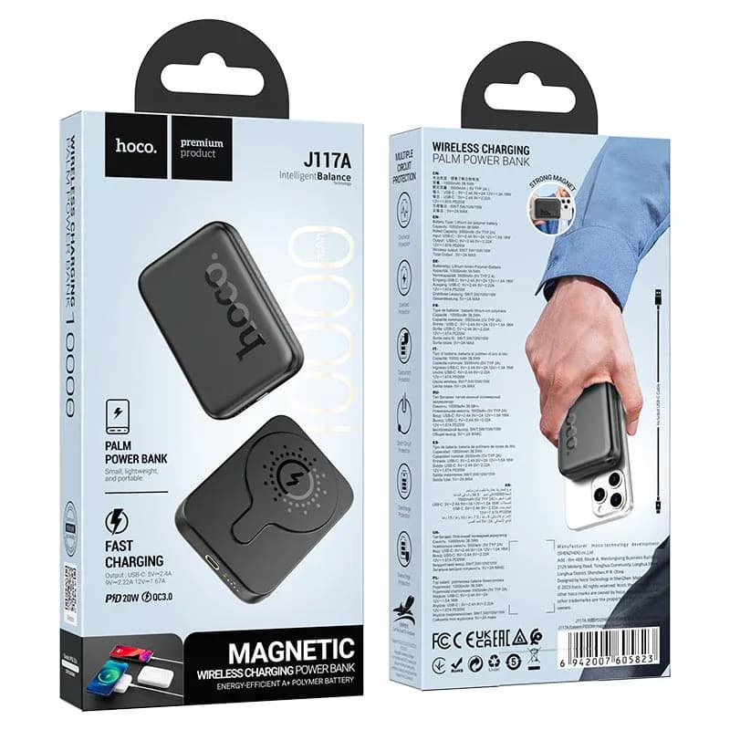 CARGADOR PORTATIL MAGNETICO NEGRO1 J117A HOCO
