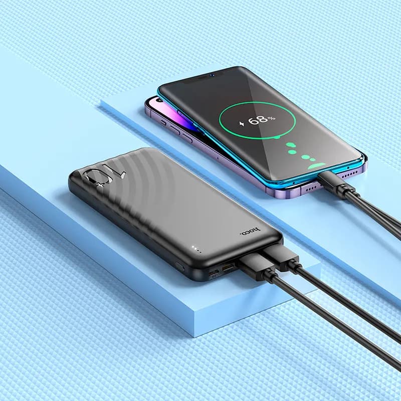CARGADOR PORTATIL NEGRO 10K J123 HOCO