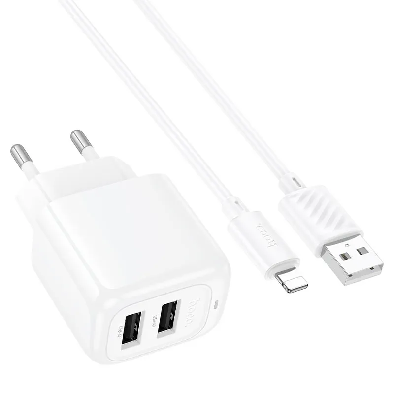 Set Cargador+Cable Ip Blanco CS51A Hoco