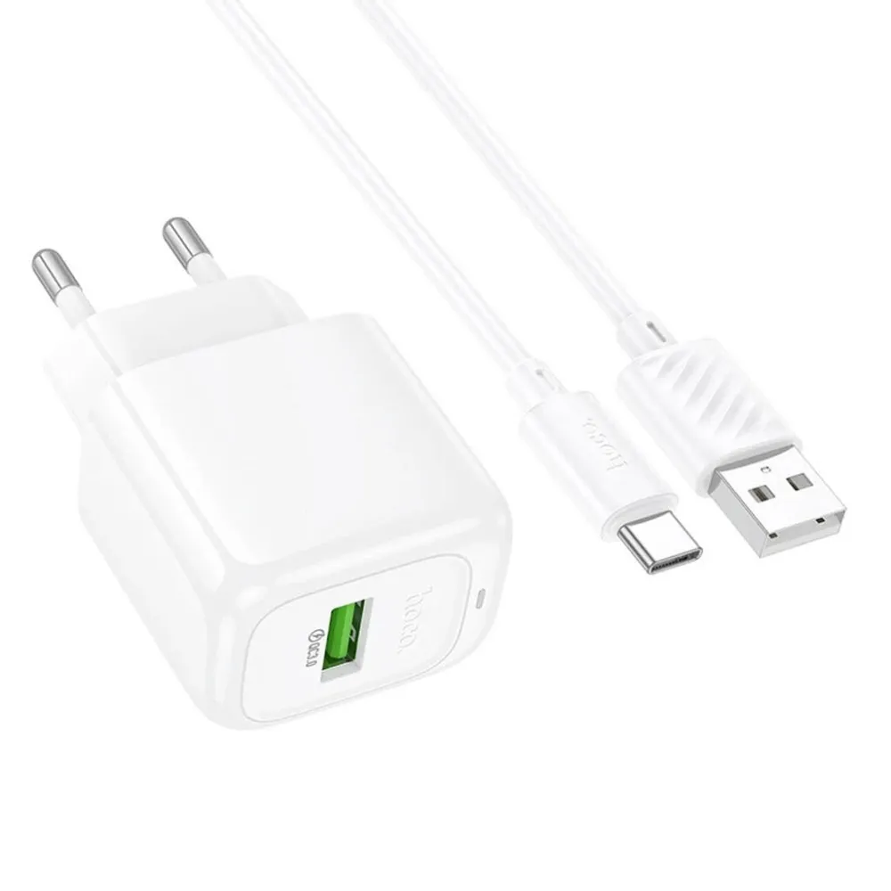 CARGADOR+CABLE USB-A CS52A BLANCO HOCO