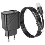 Vista 1 de CS21A CARGADOR+CABLE USB-A A T-C NEGRO