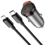 Vista 1 de NZ16 CARGADOR P/AUTO T-C GRIS 30W