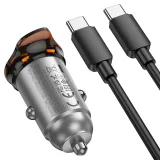 Vista 1 de NZ16B CARGADOR+CABLE T-C A T-C P/AUTO GRIS 45W