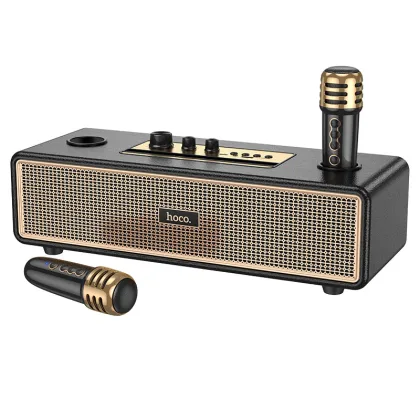 BS63 PARLANTE BLUETOOTH GRACEFUL CON 2 MICROFONOS INALAMBRICOS BLACK