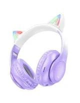 Vista 1 de W42 AURICULAR BLUETOOTH OREJAS DE GATO PURPLE GRAPE