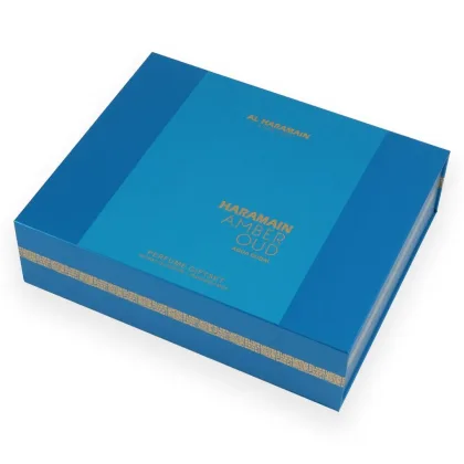 PERFUME AL HARAMAIN AMBER OUD AQUA DUBAI PERFUMERY GIFT SET WITH