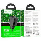Vista 1 de Hoco Cargador CS21A QC30 Fuente 18W USB-A Black