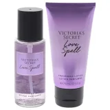 Vista 1 de Love Spell Set by Victorias Secret for Women - 2 Pc Mini Gift Set 2.5oz Fragrance Mist, 2.5oz Fragrance Lotion