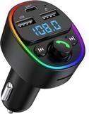 E82 TRANSMISOR FM BLUETOOTH CON CARGADOR 30W P/AUTO NEGRO