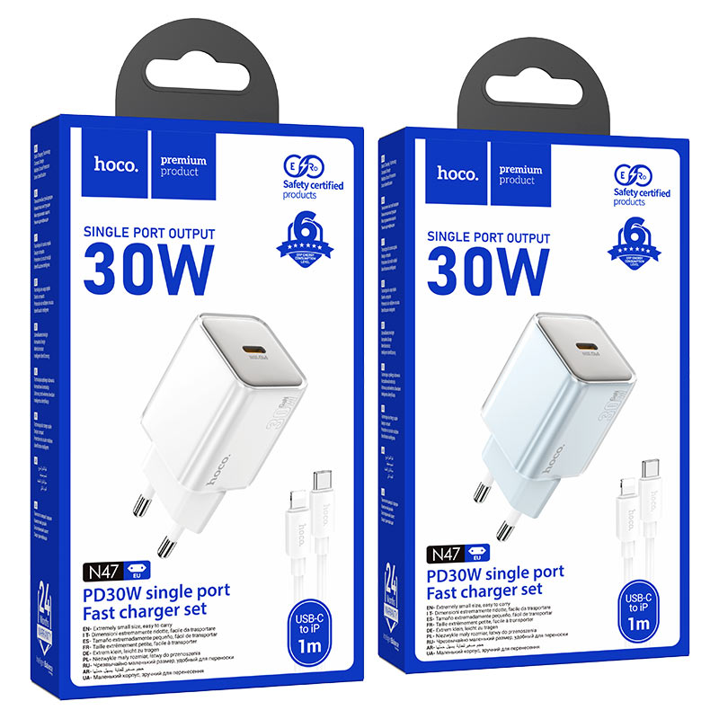 N47 CARGADOR+CABLE T-C A T-C AZUL 30W
