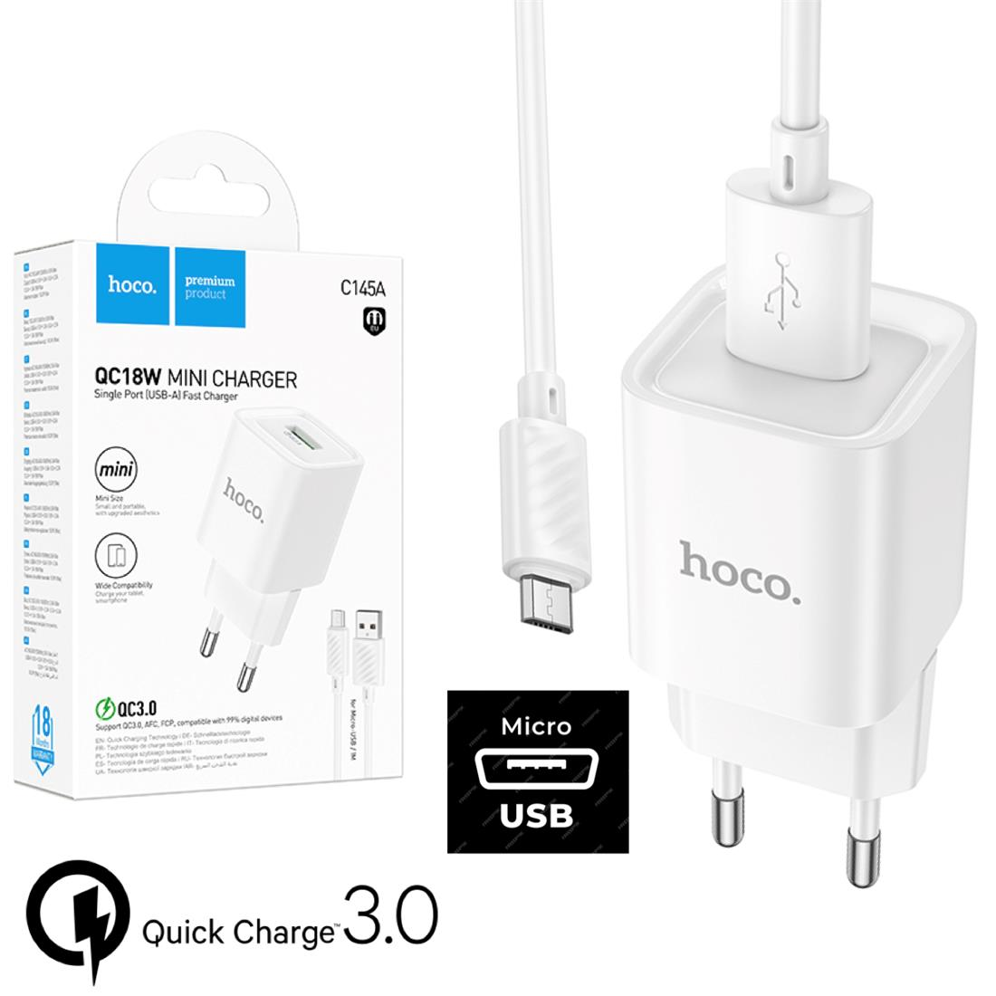 C145A CARGADOR USB-A BLANCO