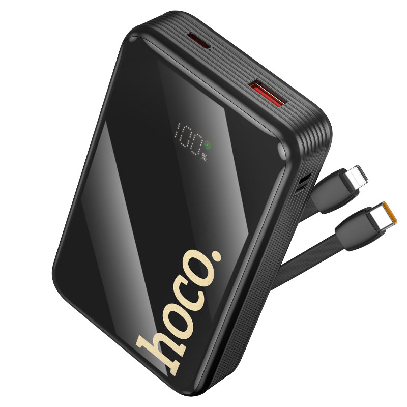 Q37A CARGADOR PORTATIL C/ CABLE NEGRO 20K