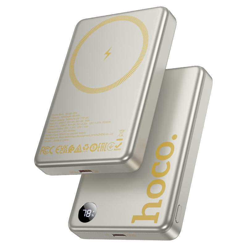 Q34 CARGADOR PORTATIL CARGA RAPIDA DORADO