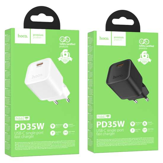 N66 INGENIOUS UNICO PUERTO PD35W CARGADOR NEGRO