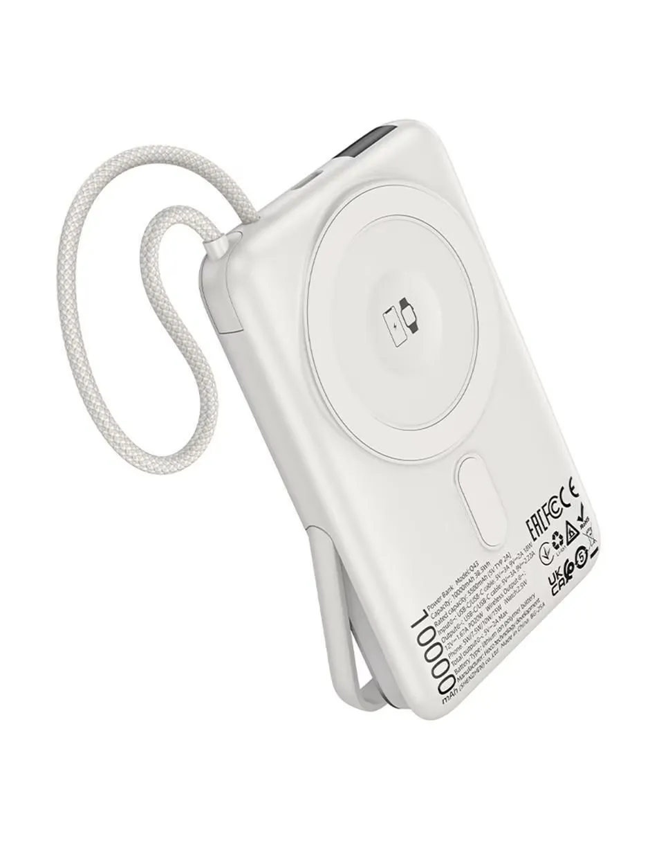 CARGADO PORTATIL C/ PANTALIA SILVER Q43 HOCO
