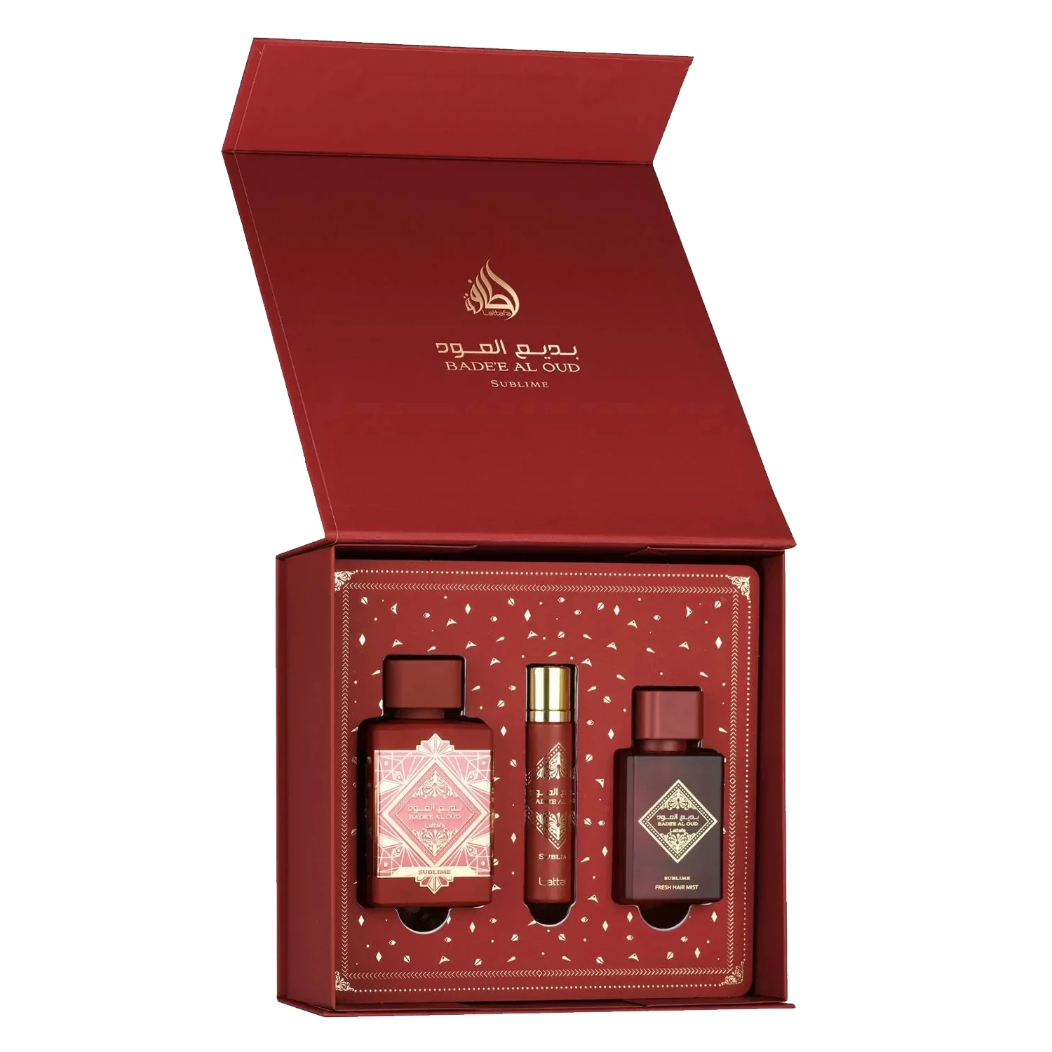 PERFUME LATTAFA KIT BADEE SUBLIME EDP100ML+EDP12ML+MIST50ML