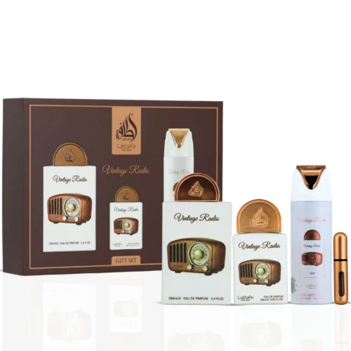 PERFUME LATTAFA KIT VINTAGE RADIO C/3PCS